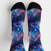Kosmische Galaxie-Nebel-Muster Socken (Oben)