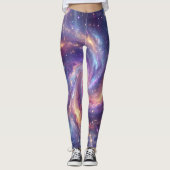 Kosmische Galaxie Spirale Nebel Kunst Leggings (Vorderseite)