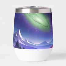 Kosmische Galaxie-Tasse - Grüner Nebel über Lila B