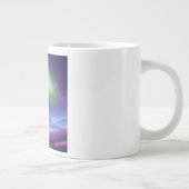 Kosmische Galaxie-Tasse - Grüner Nebel über Lila B Jumbo-Tasse (Rechts)