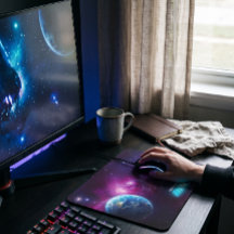 Kosmische Galaxie und Erde Ladebalken Sci-Fi Gamin