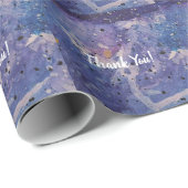 Kosmische Galaxie Wasserfarbe Abstrakte Danke Geschenkpapier (Rolleneckpunkt)
