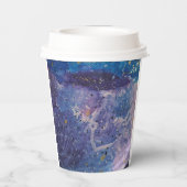 Kosmische Galaxie Wasserfarbe Künstlerisch Pappbecher (Rückseite)