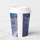 Kosmische Galaxie Wasserfarbe Künstlerisch Pappbecher (Rechts)