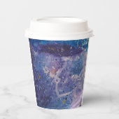 Kosmische Galaxie Wasserfarbe Künstlerisch Pappbecher (Vorderseite)