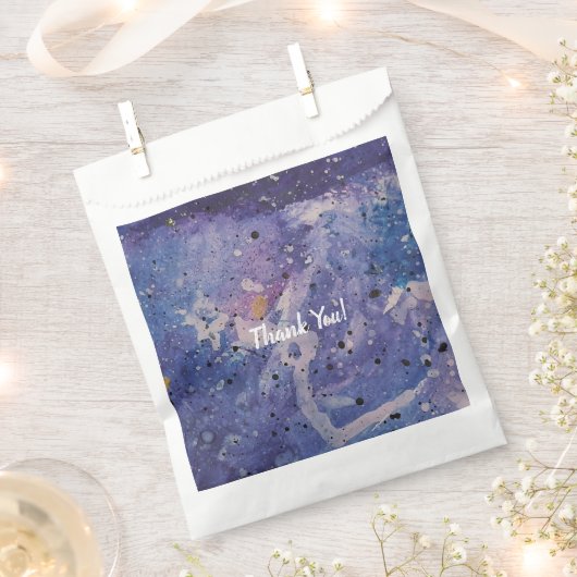 Kosmische Galaxie Wasserfarben Abstract Danke Geschenktütchen (Ausgeschnitten)
