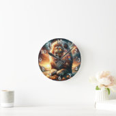Kosmische Galaxie Weltraum Löwe Stärke Astrologie Runde Wanduhr (Zuhause)