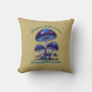 Kosmische Galaxienpilze • Whimsische Fantasy-Pilze Kissen