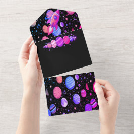 Kosmische Gedanken Weltraumausgabe All In One Einladung