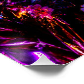Kosmische Geisha im Neon‑Traumland Poster (Ecke)