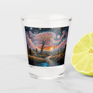 "Kosmische Gelassenheit" Schnapsglas
