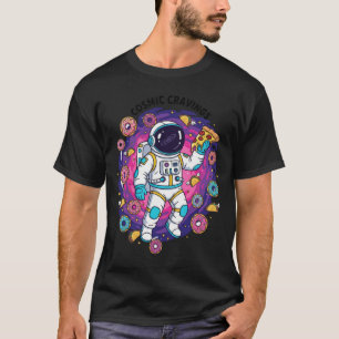 Kosmische Gelüste - Astronaut Pizza Donut Taco T-Shirt