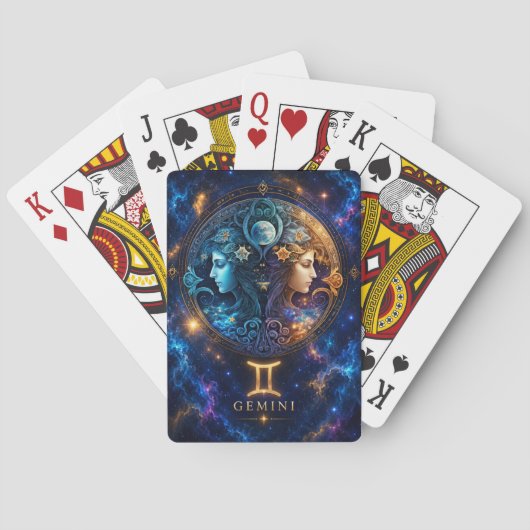 Kosmische Gemini Spielkarten (Rückseite)