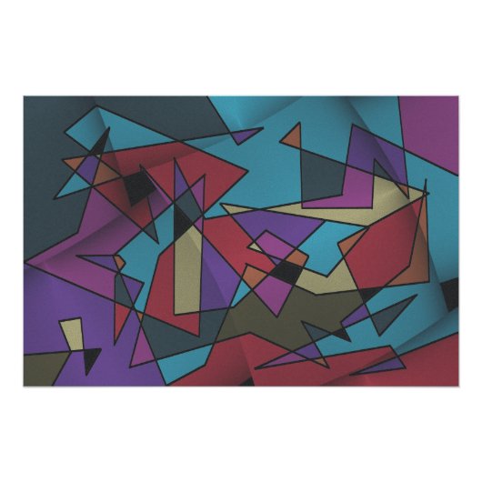 Kosmische Geometrie-Explosion Poster (Vorderseite)