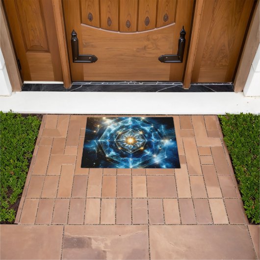 Kosmische Geometrie Mandala Stern Universum Abstra Fußmatte (Außenbereich)
