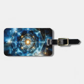 Kosmische Geometrie Mandala Stern Universum Abstra Gepäckanhänger (Vorderseite horizontal)