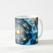 Kosmische Geometrie Mandala Stern Universum Abstra Kaffeetasse (VorderseiteRechts)