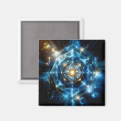 Kosmische Geometrie Mandala Stern Universum Abstra Magnet (Vorderseite/Rückseite)