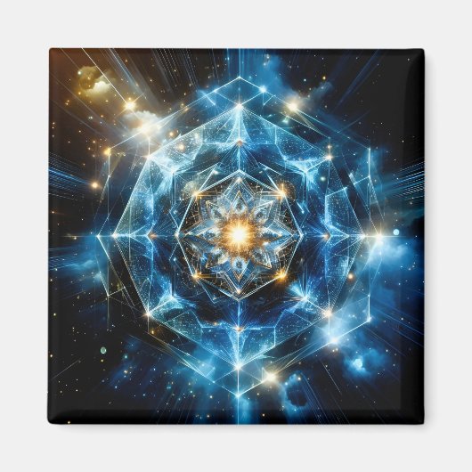 Kosmische Geometrie Mandala Stern Universum Abstra Magnet (Vorne)