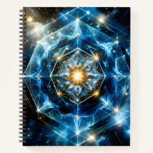 Kosmische Geometrie Mandala Stern Universum Abstra Notizblock