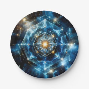 Kosmische Geometrie Mandala Stern Universum Abstra Pappteller
