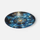 Kosmische Geometrie Mandala Stern Universum Abstra Pappteller (Schrägansicht)
