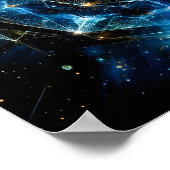 Kosmische Geometrie Mandala Stern Universum Abstra Poster (Ecke)