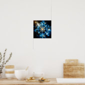 Kosmische Geometrie Mandala Stern Universum Abstra Poster (Küche)