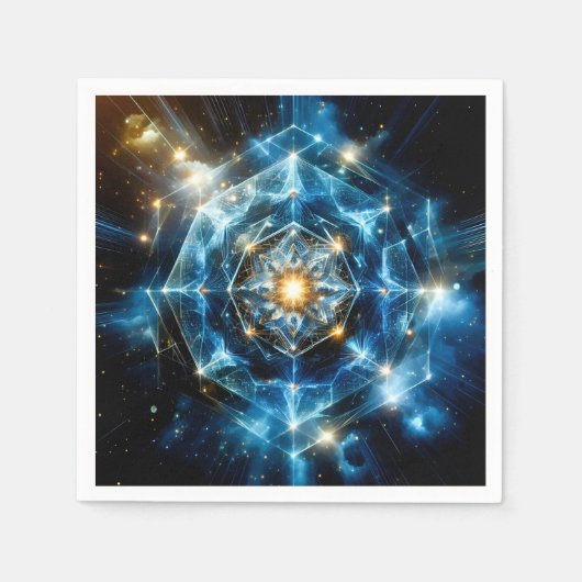 Kosmische Geometrie Mandala Stern Universum Abstra Serviette (Vorderseite)