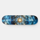Kosmische Geometrie Mandala Stern Universum Abstra Skateboard (Horizontal)