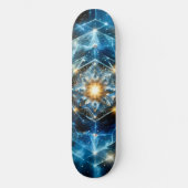 Kosmische Geometrie Mandala Stern Universum Abstra Skateboard (Vorderseite)