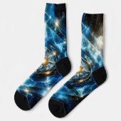 Kosmische Geometrie Mandala Stern Universum Abstra Socken (Linkes Detail)