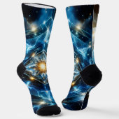 Kosmische Geometrie Mandala Stern Universum Abstra Socken (Gewinkelt)