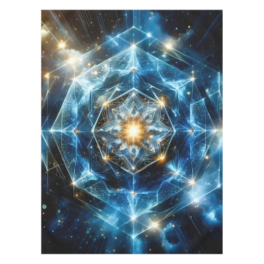 Kosmische Geometrie Mandala Stern Universum Abstra Tischdecke (Vorderseite)