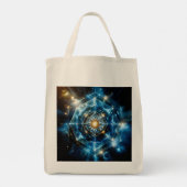 Kosmische Geometrie Mandala Stern Universum Abstra Tragetasche (Rückseite)