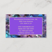 Kosmische Geometrie mit goldenen Linien Visitenkarte (Rückseite)