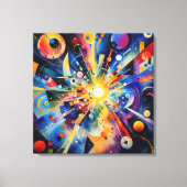 Kosmische geometrische Explosion Abstrakt Leinwanddruck (Vorderseite)