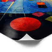 Kosmische geometrische Explosion Abstrakt Poster (Ecke)