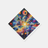 Kosmische geometrische Explosion Abstrakt Serviette (Ecke)