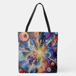 Kosmische geometrische Explosion Abstrakt Tasche