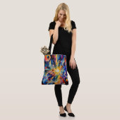 Kosmische geometrische Explosion Abstrakt Tasche (Am Model)