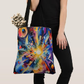 Kosmische geometrische Explosion Abstrakt Tasche (Von Nahem)