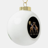 KOSMISCHE GIRAFFEN KERAMIK Kugel-Ornament (Links)