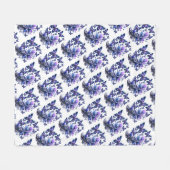 Kosmische Glitzer Schmetterlinge Muster Fleecedecke (Vorderseite (Horizontal))