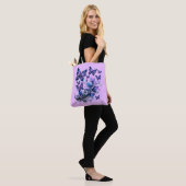 Kosmische Glitzer Schmetterlinge Rosa Tasche (Am Model)