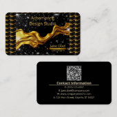 Kosmische Gold Abstract Modern Founder Visitenkarte (Vorne/Hinten)