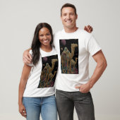 Kosmische goldene Kamel-Duo T-Shirt (Unisex)
