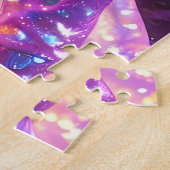 Kosmische Göttin mit lebhafter Neonfarbe Puzzle (Seite)