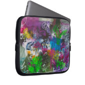Kosmische Graffiti-Abstraktion Laptopschutzhülle (Vorne Rechts)