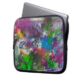 Kosmische Graffiti-Abstraktion Laptopschutzhülle (Vorderseite Links)